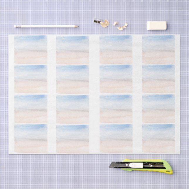 Seda Papel de Decoupage de Fundos Costeiros Individuais (Arte )