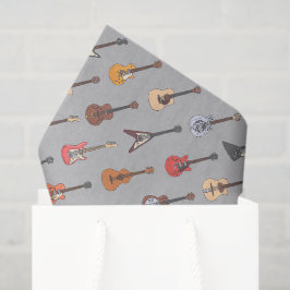 Seda Papel de Decoupage de Guitarra, Lenço de Papel Mus