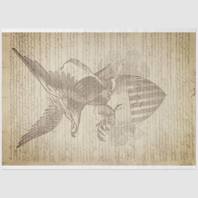 Seda Papel de Decoupage de Mobiliário Patriótico (Frente )