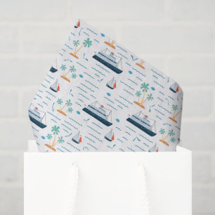 Seda Papel de Decoupage de Navio de Cruzeiro Férias Via
