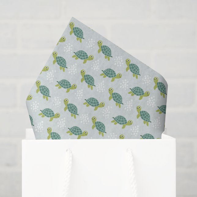 Seda Papel de Decoupage de Tartaruga, Vida Marinha Cost (Sacola de presentes)