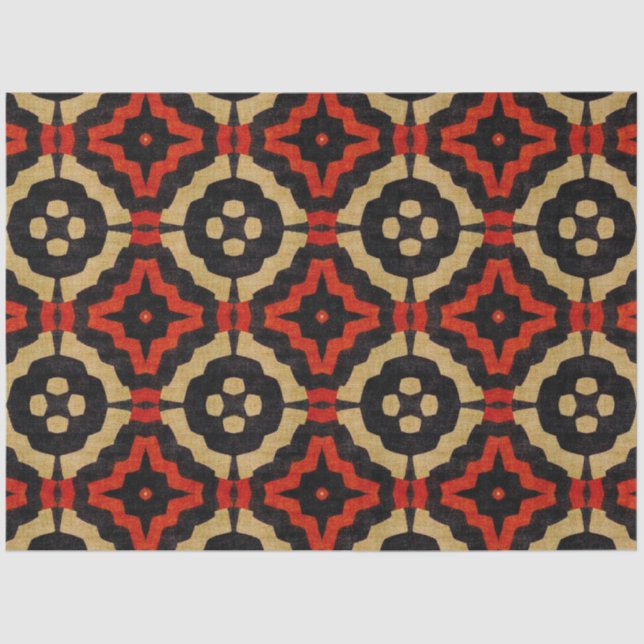 Seda Papel de Decoupage de Têxteis Africano (Frente )