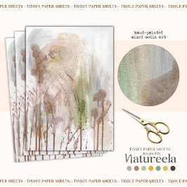 Seda Papel de Decoupage de Textura Moderna Abstrata
