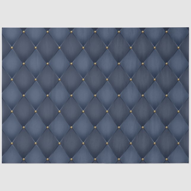 Seda Papel de Decoupage Diamante Harlequin Azul Escuro (Frente )