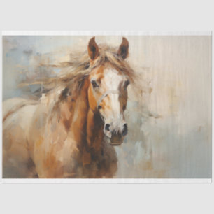 Seda Papel de Decoupage do Cavalo Selvagem 4