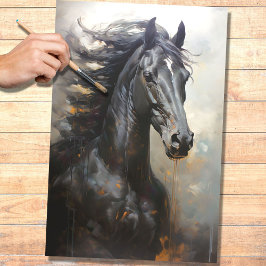 Seda Papel de Decoupage do Cavalo Selvagem 8
