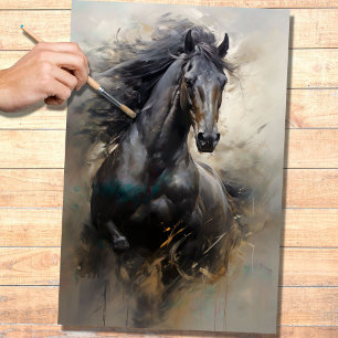 Seda Papel de Decoupage do Cavalo Selvagem 9