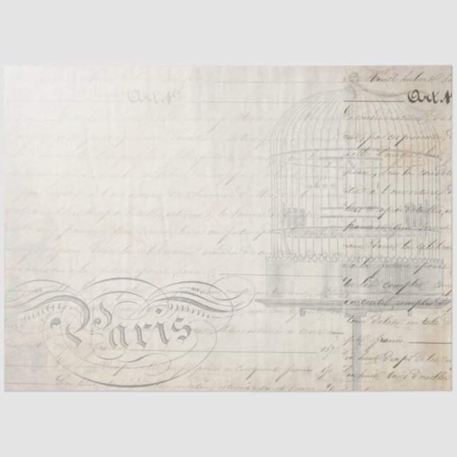 Seda Papel de Decoupage do Companion Script de Pavock (Frente )