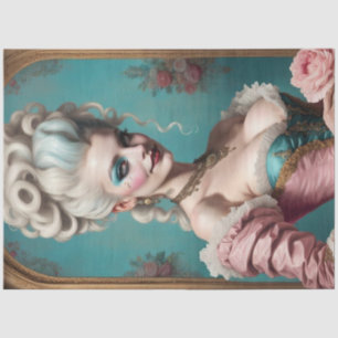 Seda Papel de Decoupage do Modern Punk Marie Antoinette