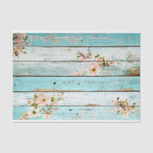 Seda Papel de Decoupage do Planador de Madeira de Flor-