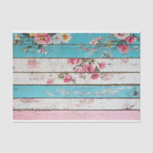 Seda Papel de Decoupage do Planador de Madeira de Flor-