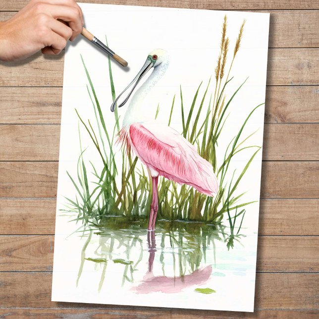 Seda Papel de Decoupage do Spoonbill 3 (Criador carregado)