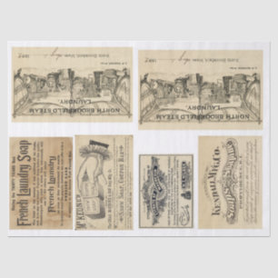 Seda Papel de Decoupage dos elementos do Diário da