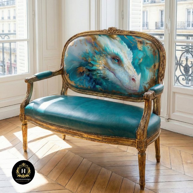 Seda Papel de Decoupage Dragão Verde-azulado Branco Mís (Criador carregado)