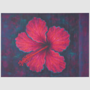 Seda Papel de Decoupage Elétrico Hibiscus - Rosa Neon