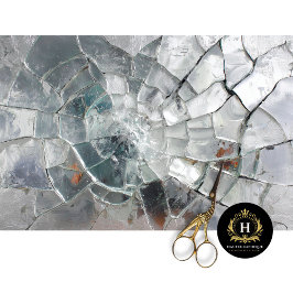 Seda Papel de Decoupage Escama de Gelo do Dragão Partid