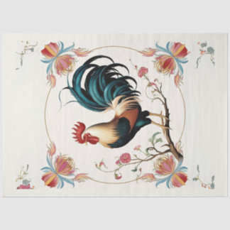 Seda Papel de Decoupage Galo em Flor