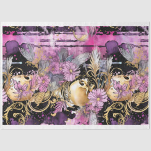 Seda Papel de Decoupage Gótico Shabby Glam H