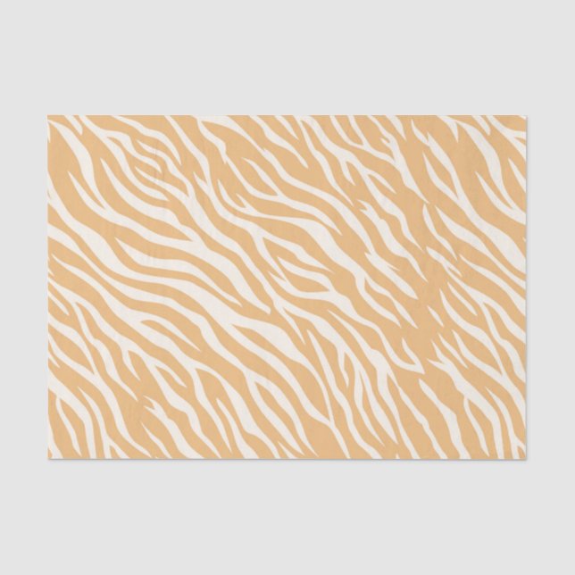 Seda Papel de Decoupage Listra de Tigre Neutro Bege Sua (Frente )