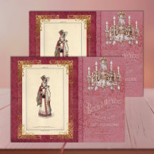 Papel de Decoupage Rosa Borgonha Dama da Moda Regê