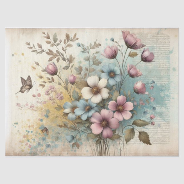 Seda Papel de Decoupage Shabby Chic (Frente )
