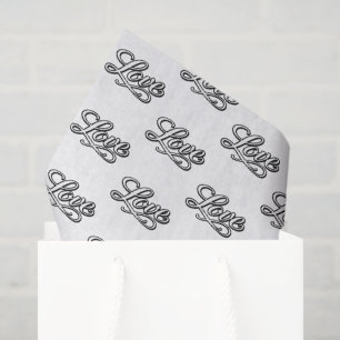 Seda Papel de Decoupage Tecido de Amor Elegante