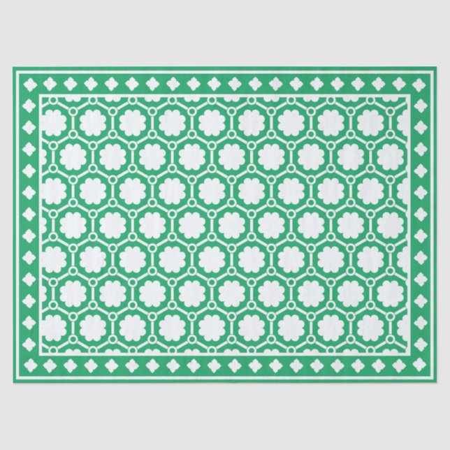 Seda Papel de Decoupagem com Relevo Geométrico Verde Br (Frente )
