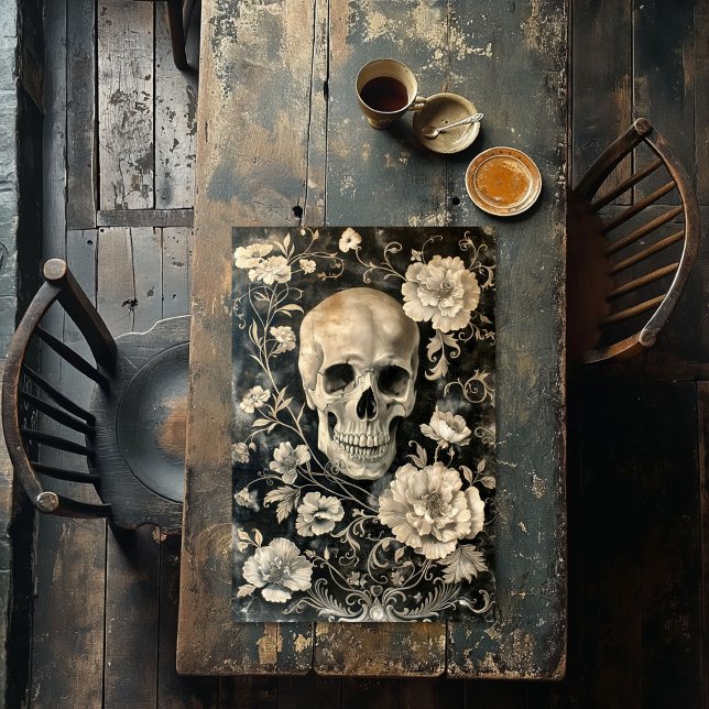 Seda Papel de Decoupagem Vintage Halloween Rosa Gótico  (Criador carregado)