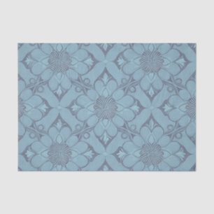 Seda Papel de Design de trava de flauta vitoriana azul