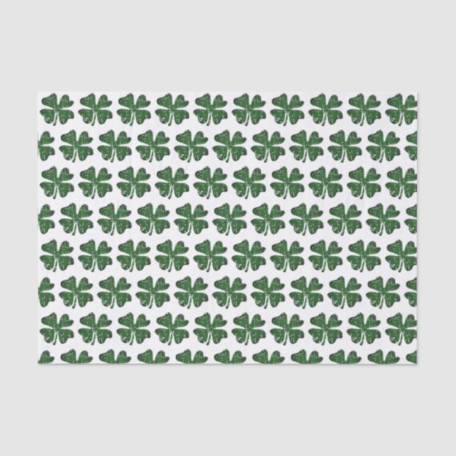 Seda Papel de Dia de São Patrício de trevo verde (Frente )