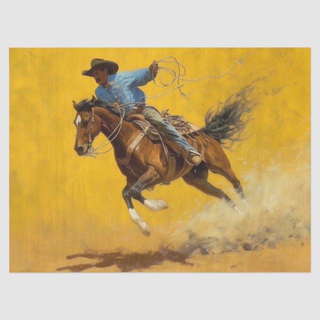 Seda Papel de Discagem/Tecido Cowboy (Frente )