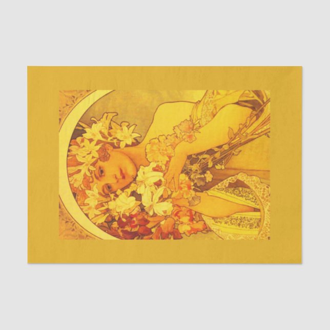 Seda Papel de dissociação 10"x15" - Alphonse Mucha 26 (Frente )