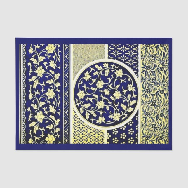 Seda Papel de dissociação 10"x15" - Têxteis de vinheta  (Frente )