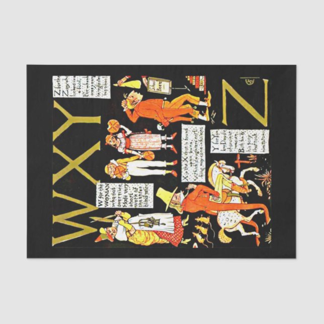 Seda Papel de dissociação 10"x15" - Walter Crane 18 (Frente )