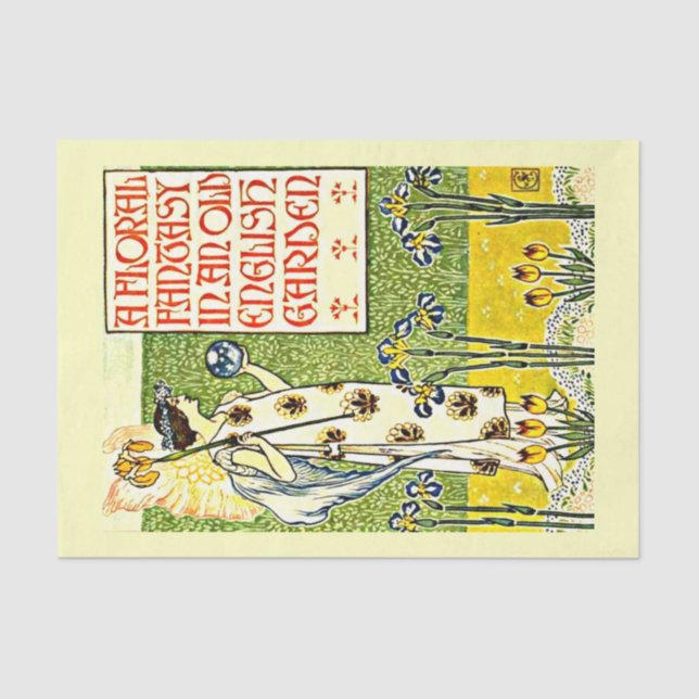 Seda Papel de dissociação 10"x15" - Walter Crane 27 (Frente )