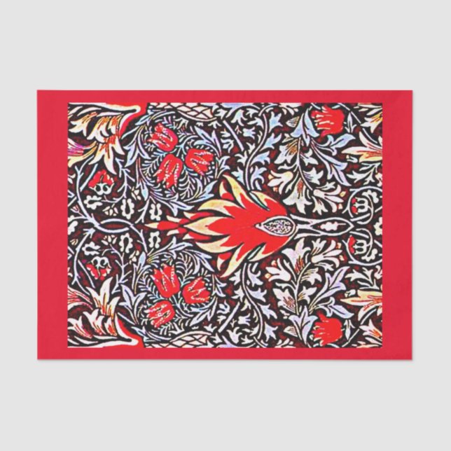 Seda Papel de dissociação 10"x15" - William Morris (Frente )