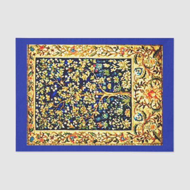 Seda Papel de dissociação 10"x15" - William Morris 7 (Frente )