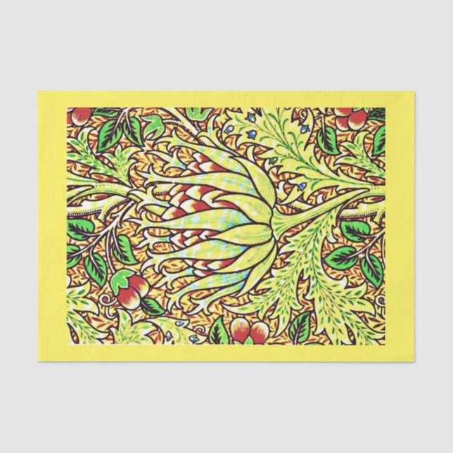 Seda Papel de dissociação 10"x15" - William Morris 9 (Frente )
