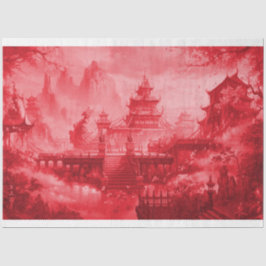 Seda Papel de dissociação asiático Red Pagoda