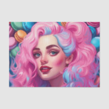 Papel de dissociação azul e cor de macarrão rosa e