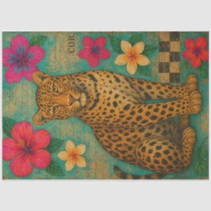 Seda Papel de dissociação do leopardo tropical - Exótic