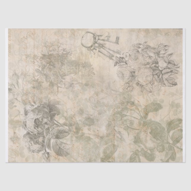 Seda Papel de dissociação do rosa romântico (Frente )