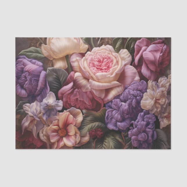 Seda Papel de dissociação flexível rosa e púrpura (Frente )