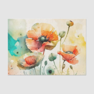 Seda Papel de dissociação floral POPPIES