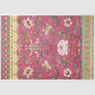 Seda Papel de dissociação floral rosa