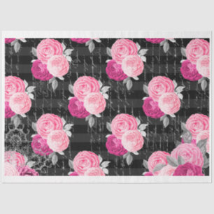 Seda Papel de dissociação para Rosas de brilho preto e