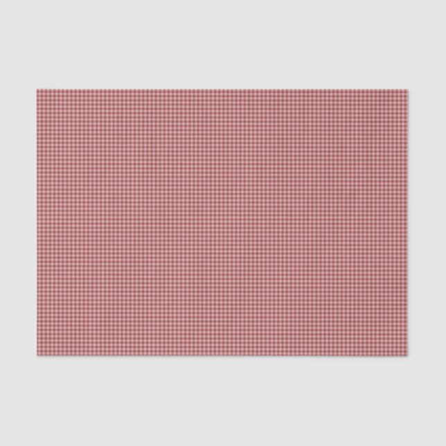 Seda PAPEL DE EMBALAGEM Burgundy Gingham-TISSUE (Frente )