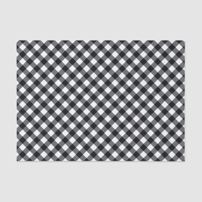 Seda PAPEL DE EMBALAGEM DE TECIDO BRANCO-preto (Frente )