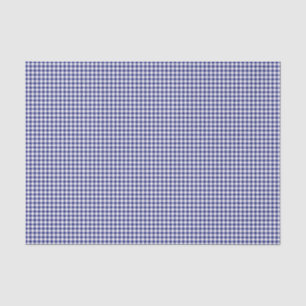 Seda PAPEL DE EMBALAGEM DE TECIDO Gingham-Branco-Azul