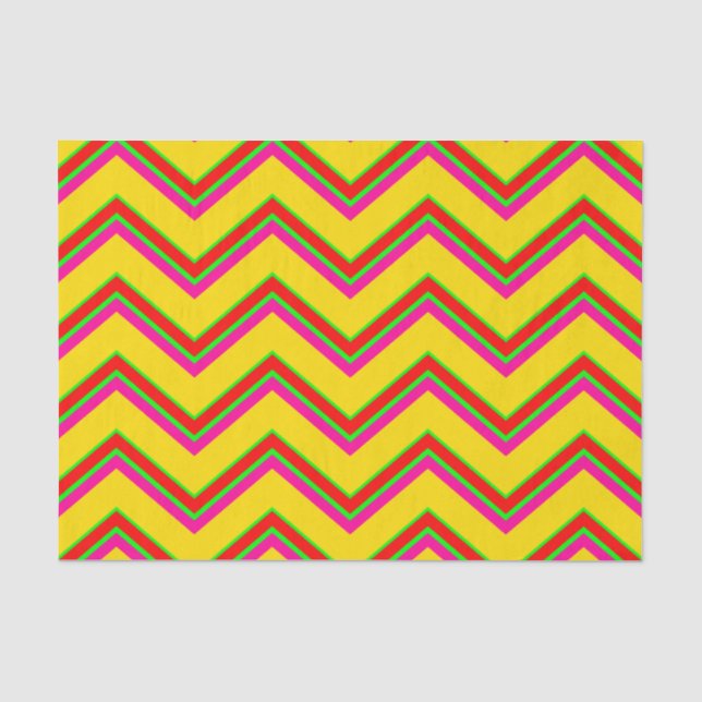 Seda PAPEL DE EMBALAGEM Tutti-Frutti Chevron 1-TISSUE (Frente )